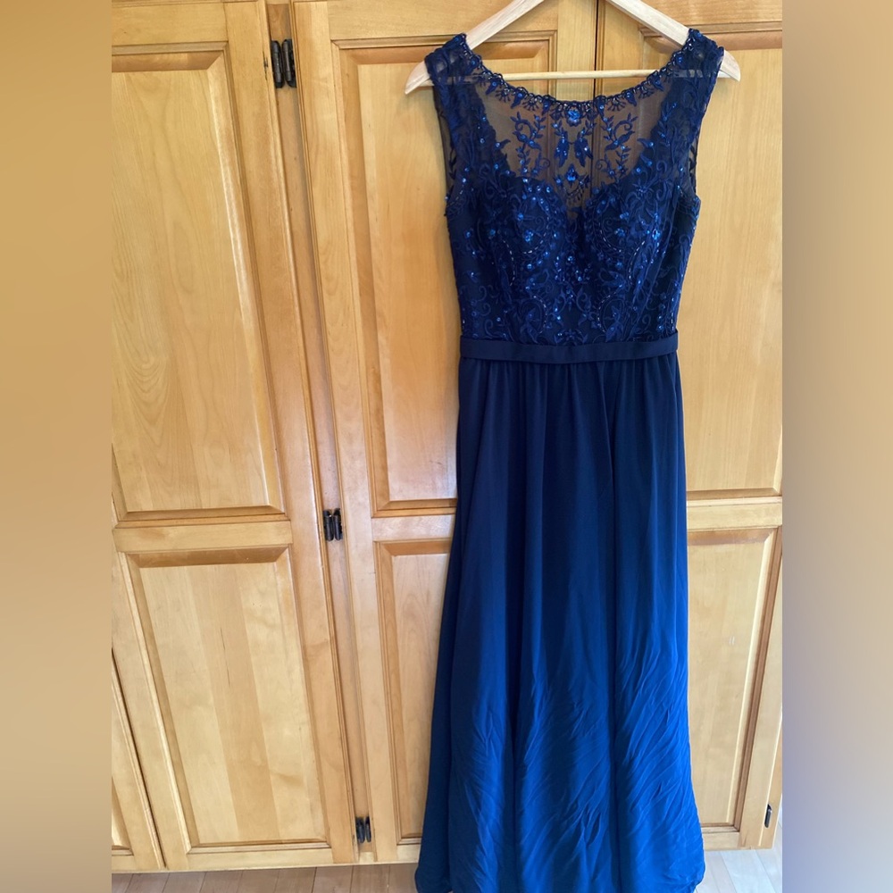 Blue bridesmaid dress